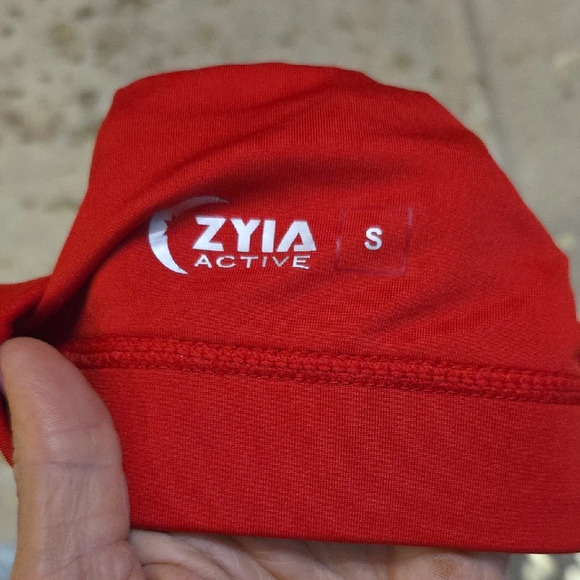 ZYIA Red Racerback Sports Bra with Mesh Detail - Picture 3 of 3